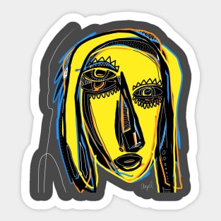 Face neo expressionism Sticker